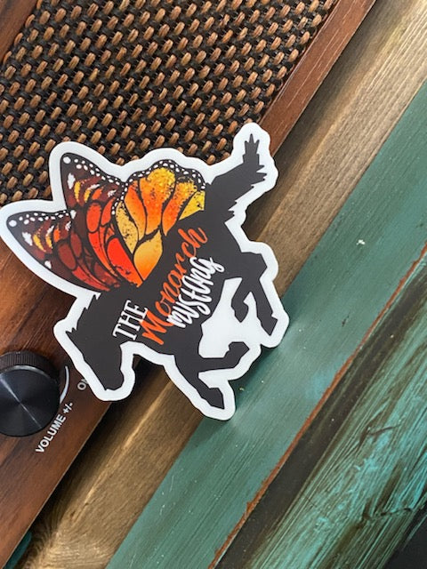 The Monarch Mustang™ Die Cut Sticker
