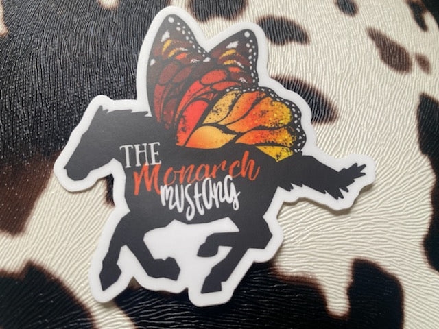 The Monarch Mustang™ Die Cut Sticker