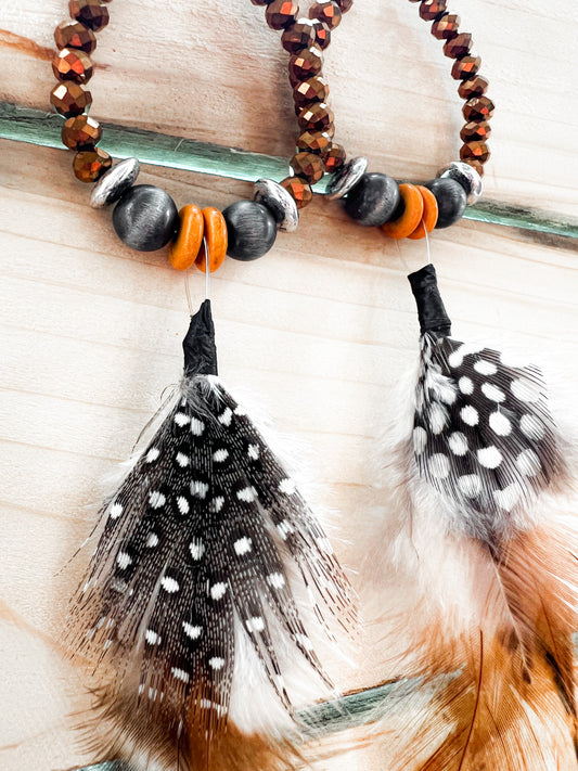 Falltime Feather earrings